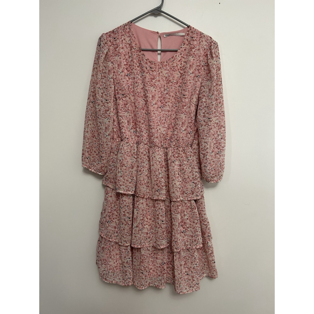 Only Voila 3/4 Layered Tiered Beth Dutton Cowgirl Festival Floral Midi Dress LG